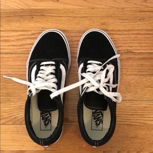 Black Vans sneakers